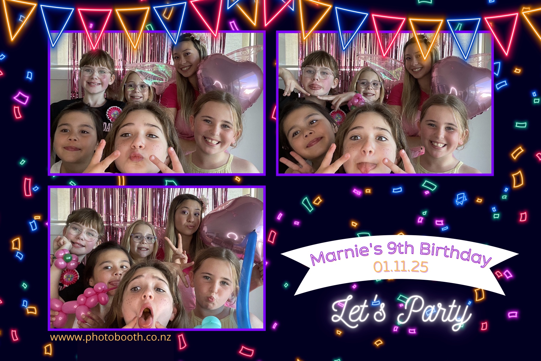 Marnie's 9th Birthday — Selfie Central photo booth